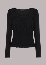 Square Neck Shirred Top